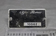 Alfa Romeo Data Tag "10562"