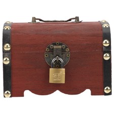  Boîte à trésor rétro Boîte à forfavie en bois Boîte d'argent de ménage avec