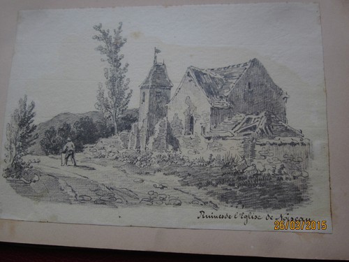 Dessin situé ruines - dessin,