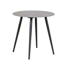 House Nordic Table D'Appoint Lazio Gris Céramique Plateau de Rond 45 CM