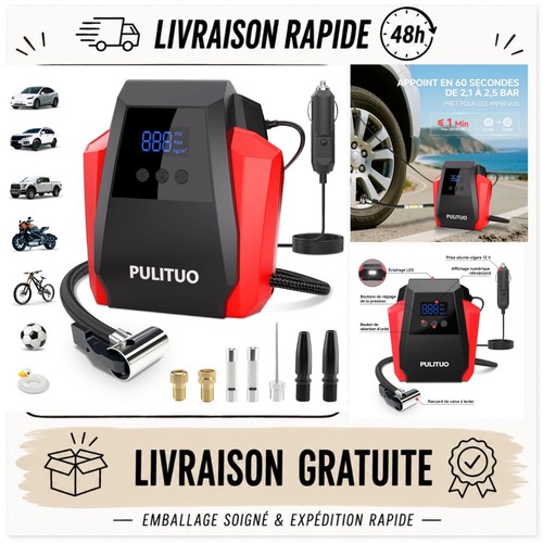 Gonfleur pneus 12v compresseur - 12v,