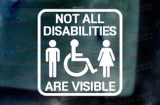 Handicapé Pas Tout Disabilities Are Visible Vitre Voiture Pare-Choc Autocollants