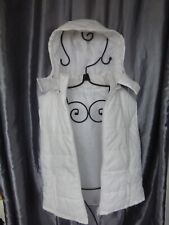 anorak sans manches  à capuches démontable blanc  taille L tbé comme neuf