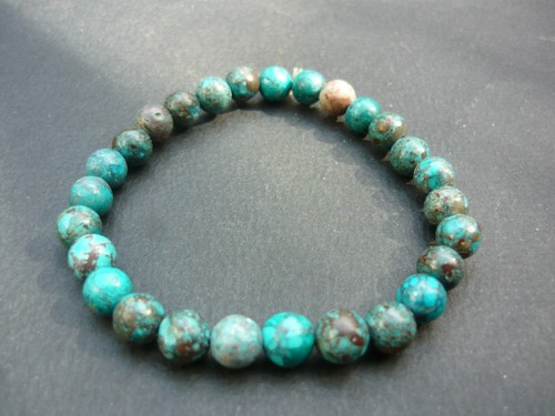 Bracelet perles turquoise - bracelet,