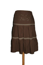 JUPE FEMME HIPPIE BRODEE   °°°  VIA 28  °°°  LONGUE . TAILLE 40