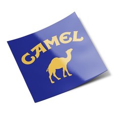  AUTOCOLLANTS STICKERS CAMEL LOGO VINTAGE marque cigarette chameau (8 x 8cm)
