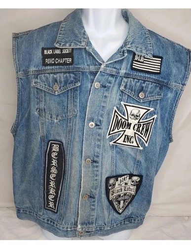 Zakk wylde leather denim vest - zakk,