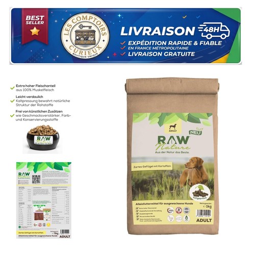Raw nature croquettes - nature, chien