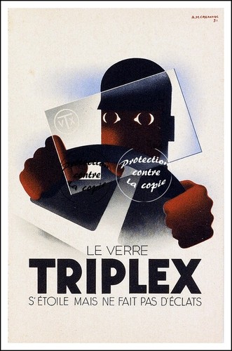 Publicité verre triplex - publicité, rf113