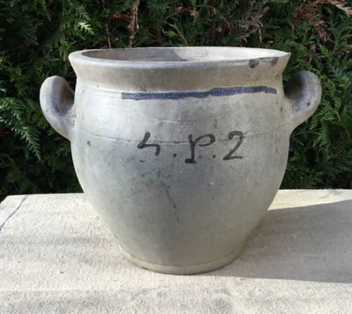 Ancien pot graisse olives - ancien,