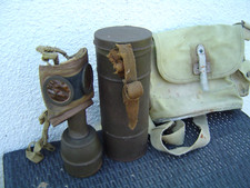 lot defense passive française ww2 masque à gaz,musette