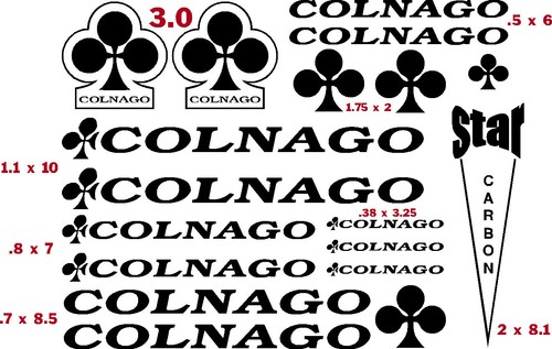 Colnago bicycle vinyl cut - bicycle,