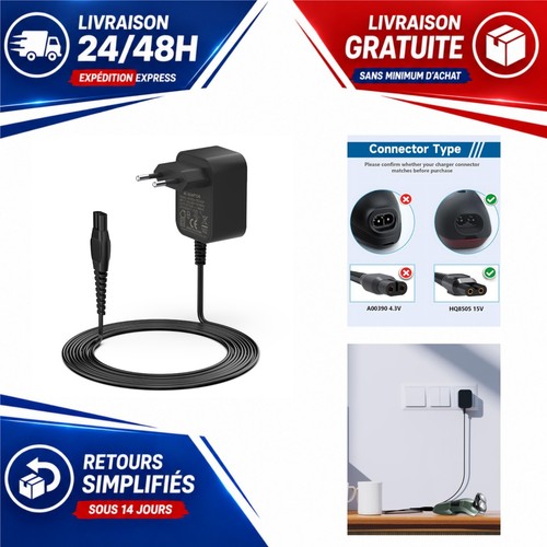 Chargeur 15v hq8505 pour - chargeur,