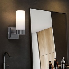 Spot Mural Applique Luminaire de Salle Bain Salon Éclairage Argent H 18,5 CM