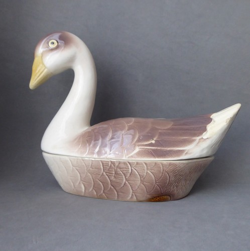 Ancienne terrine cygne en - terrine,