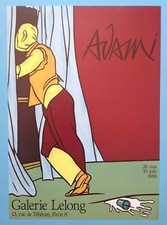 Valerio ADAMI (1935) Affiche Originale de 1988 galerie Lelong 70x50cm