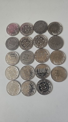 Lot pièces 100 francs - lot, de