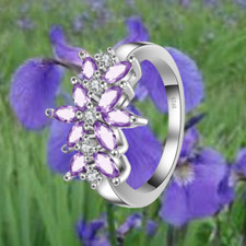 Bague - Zircone Cubique Violet