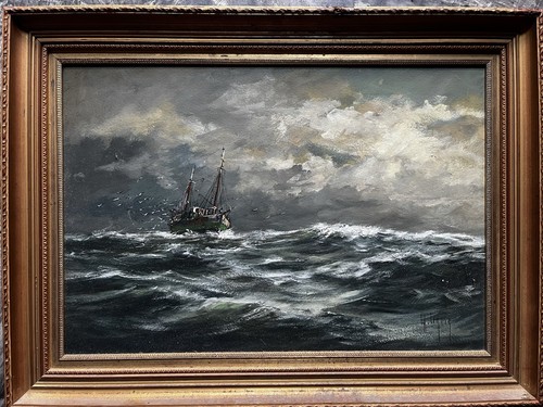 Marine signée lemirre - marine,