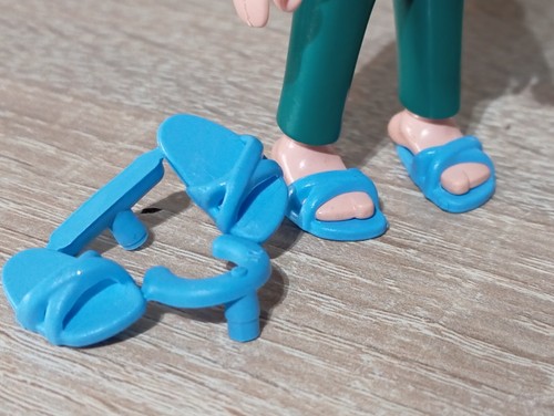 Playmobil sandales bleues - x4,