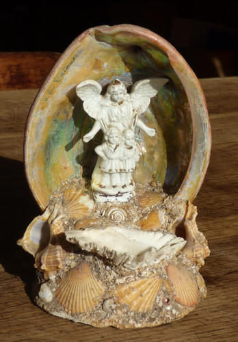 Ancien bénitier coquillage - ancien, en