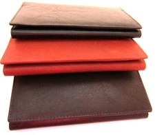 Grand Premium Cuir Véritable Document Carte Support Porte-Feuille Rfid Blocage