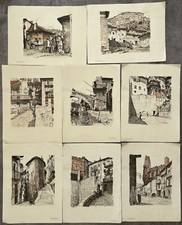 8 Gravures ROGANEAU, SULFO-THIORINE, Reproductions photo-offset Delteil FilsFrèr