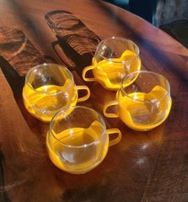 Service café vintage jaune