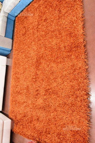 Tapis orange avec franges - tapis,