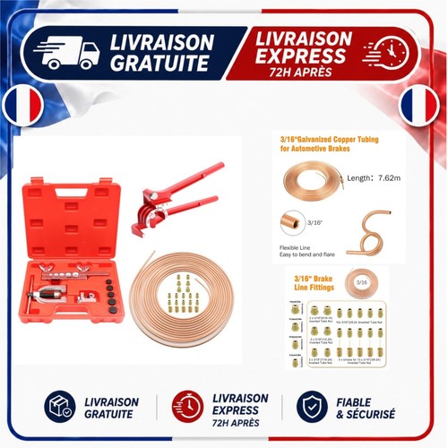 Kit tuyau frein m acier - de,
