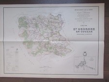 CARTE GEO. ANCIENNE 1887 LOIRE