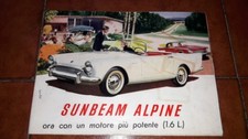 Brochure Dépliant Publicitaire Sunbeam Alpine Moteur 1.6 Italien 1960