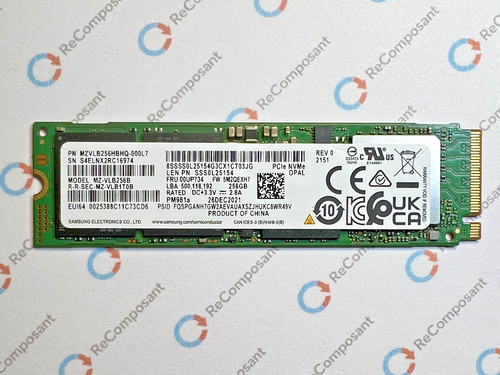 Disque ssd samsung - disque, 256go