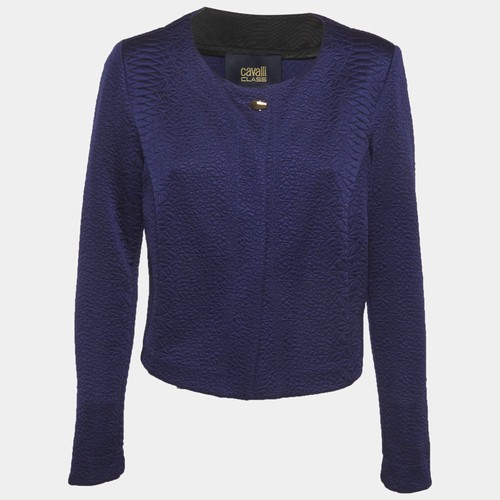 Veste crêpe texturé bleu - veste,
