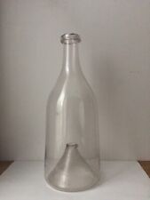 ancienne grande bouteille à vairons, en verre soufflé, nasse à poissons, pêche
