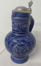 Pichet en grès avec couvercle étain et poterie n 893 pas d’éclat ni de fissure🤩