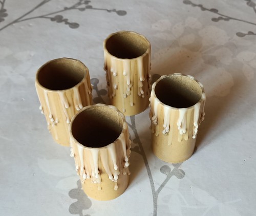 Lot bobèches fausse bougie - fausse,
