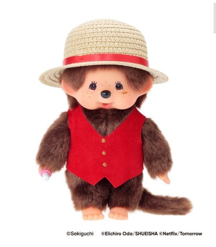 Peluche luffy monchhichi - peluche,