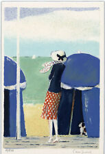 Lithographie "Elégante à Deauville" de  Cassigneul n°/s à 250 ex + certificat 