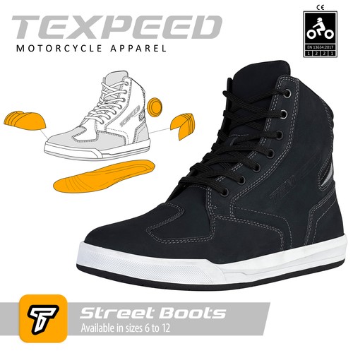Bottes cuir moto - en,