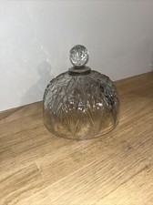 Ancienne Petite Cloche Dôme à Dessert Ou Fromage en Verre Ou Cristal Ciselé