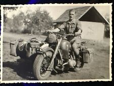 Photo ww2 Archive : MOTO Side Car BMW R-75 Luft