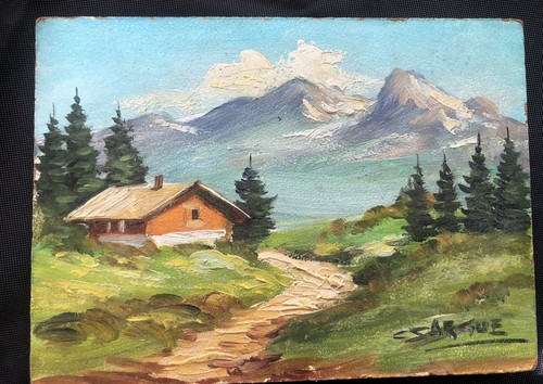 Petit tableau hst montagne - hst,
