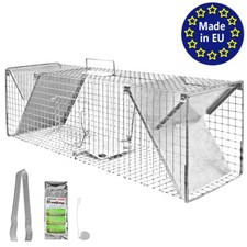 Piège Animaux Humaine Animal Vivant Piège 102x29x31cm Cage Fouine Martre Petigi