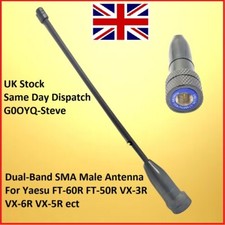 Antenne Dual Band VHF/UHF SMA-M Pour BAOFENG/YAESU/Vertex VX-1R VX-3R VX-3R