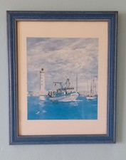 Tableaux Image Photo Bateaux  Chalutier Rentrant Au Port 