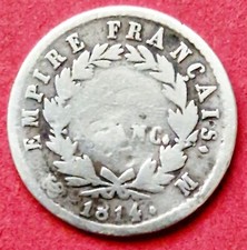 France : Très Rare 1/2 Franc 1814 M Toulouse Napoléon Argent Silver envoi LR2
