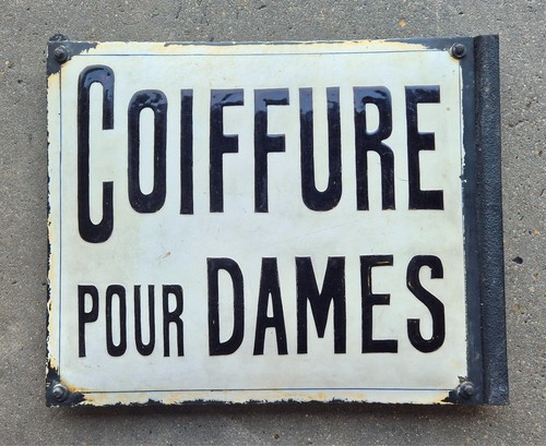 Rare plaque émaillée - plaque, bombée