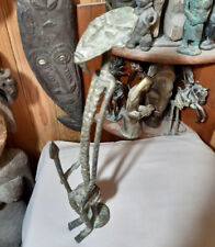 FASCINANT ANCÊTRE NOMMO FILIFORME (34 cm) EN BRONZE DES DOGON DU MALI, 1960/1970