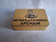 Ancienne boite en métal Bêtises de Cambrai, Afchain